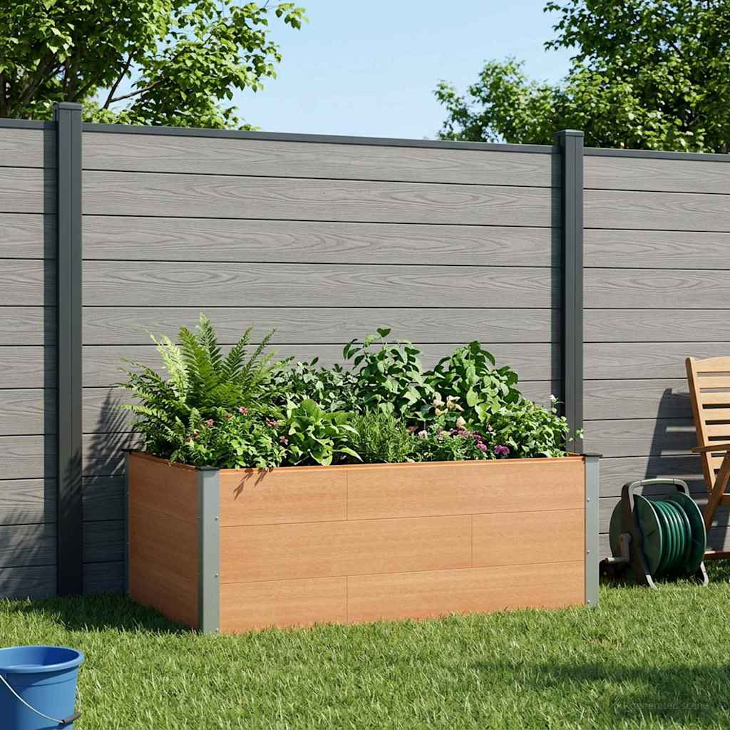 Garten-Hochbeet 200x50x54 cm WPC Grau