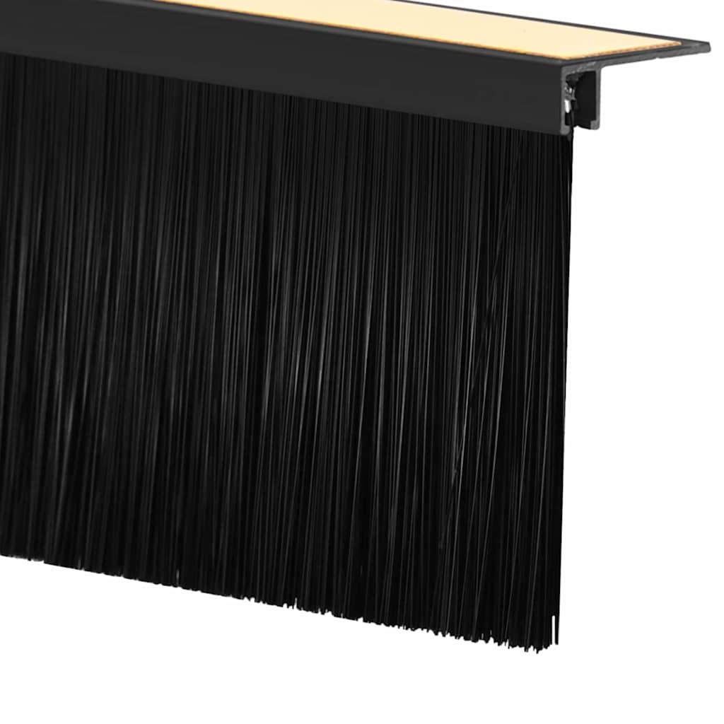 Selbstklebende Türbürstendichtungen 2 pcs Braun 100 cm