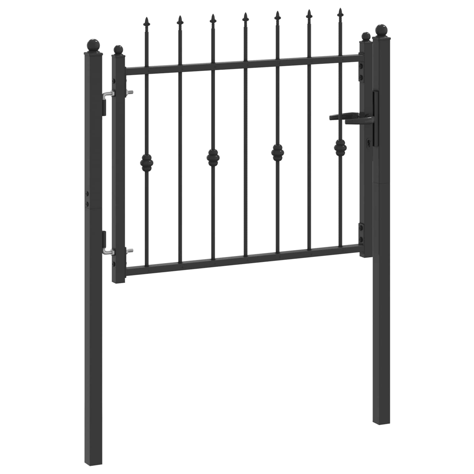 Zauntor HORST 100 x 75 cm Metall Schwarz Abschließbar