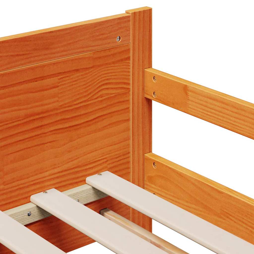 Bettgestell mit erweiterbarer Matratze Braun 80 x 200 cm