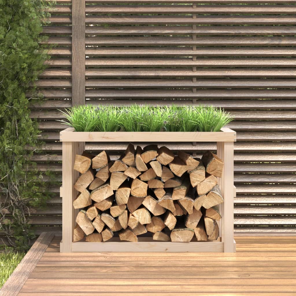 Outdoor-Kaminholzregal 108x52x106 cm Massivholz Kiefer