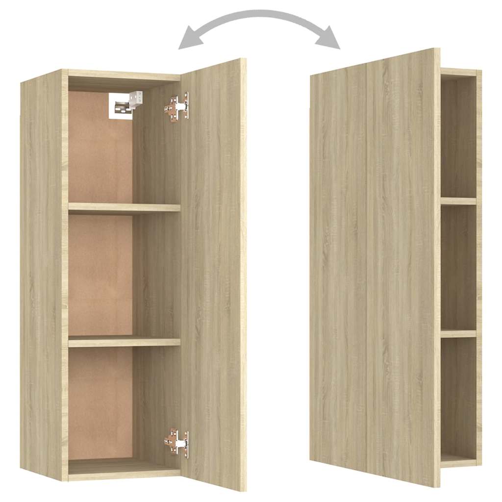 4-tlg. TV-Schrank-Set Weiß Holzwerkstoff