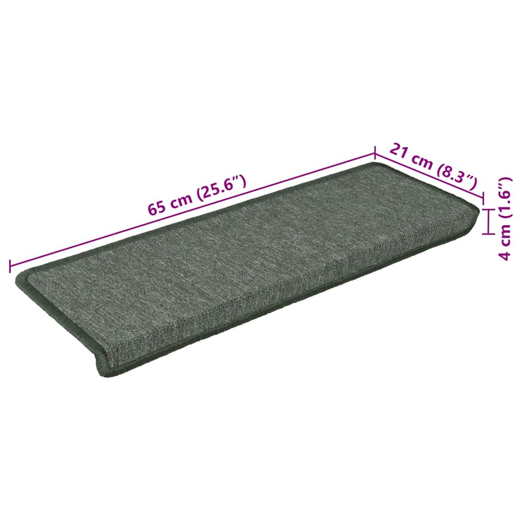 Stufenmatten 15 Stk. 65x21x4 cm Anthrazit Rechteckiger Rand