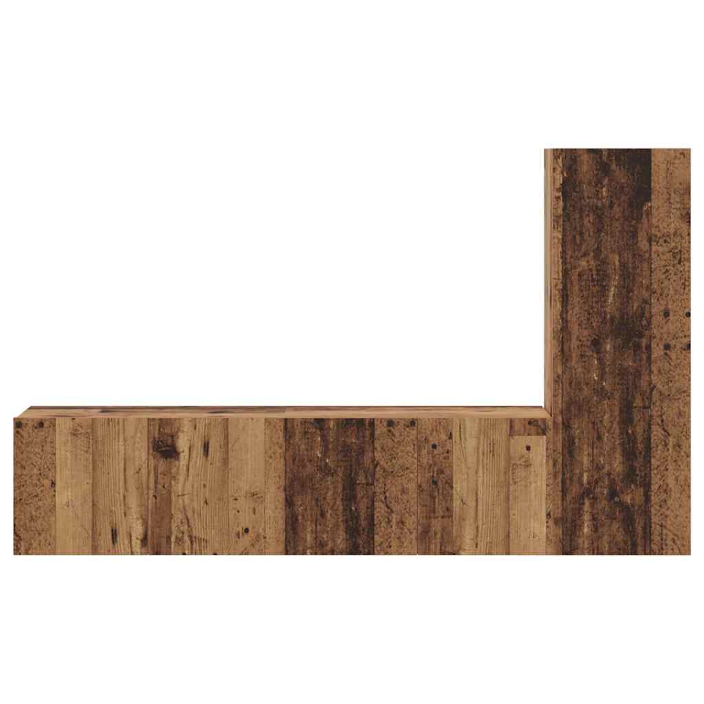 3-tlg. TV-Schrank-Set Weiß Holzwerkstoff