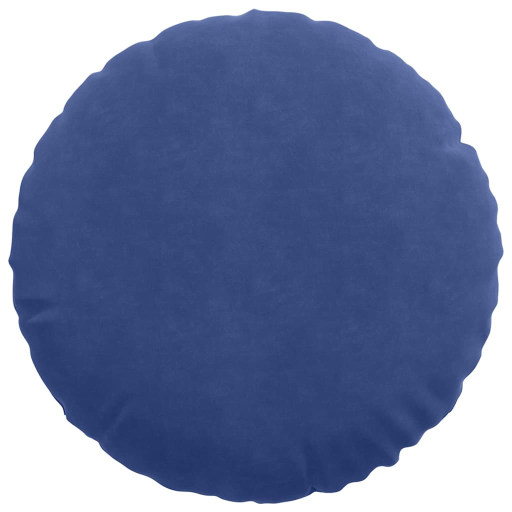 Sitzkissen 2 pcs Blau Ø30 x 13 cm Samt