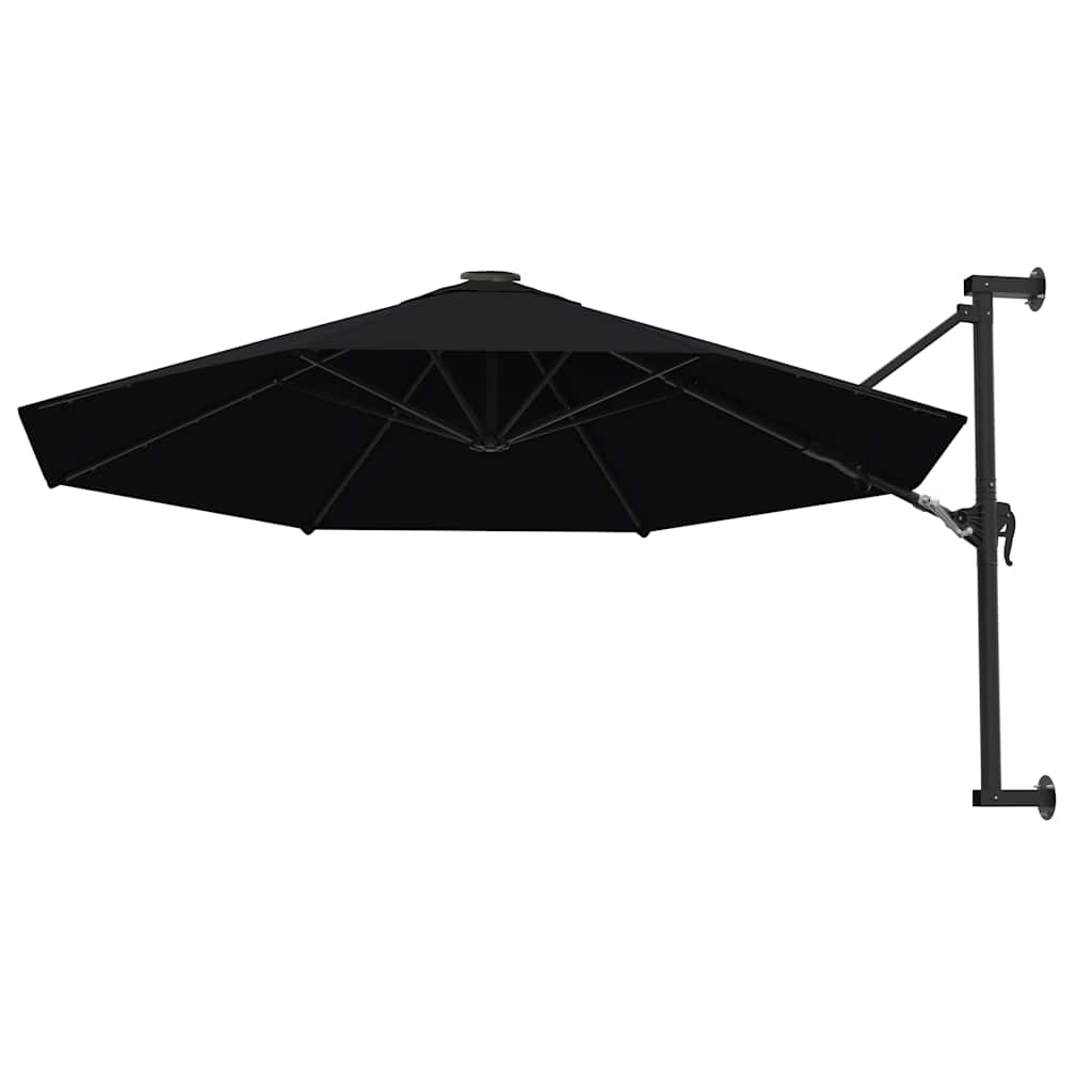 Sonnenschirm zur Wandmontage mit Metall-Mast 300 cm Sandweiß