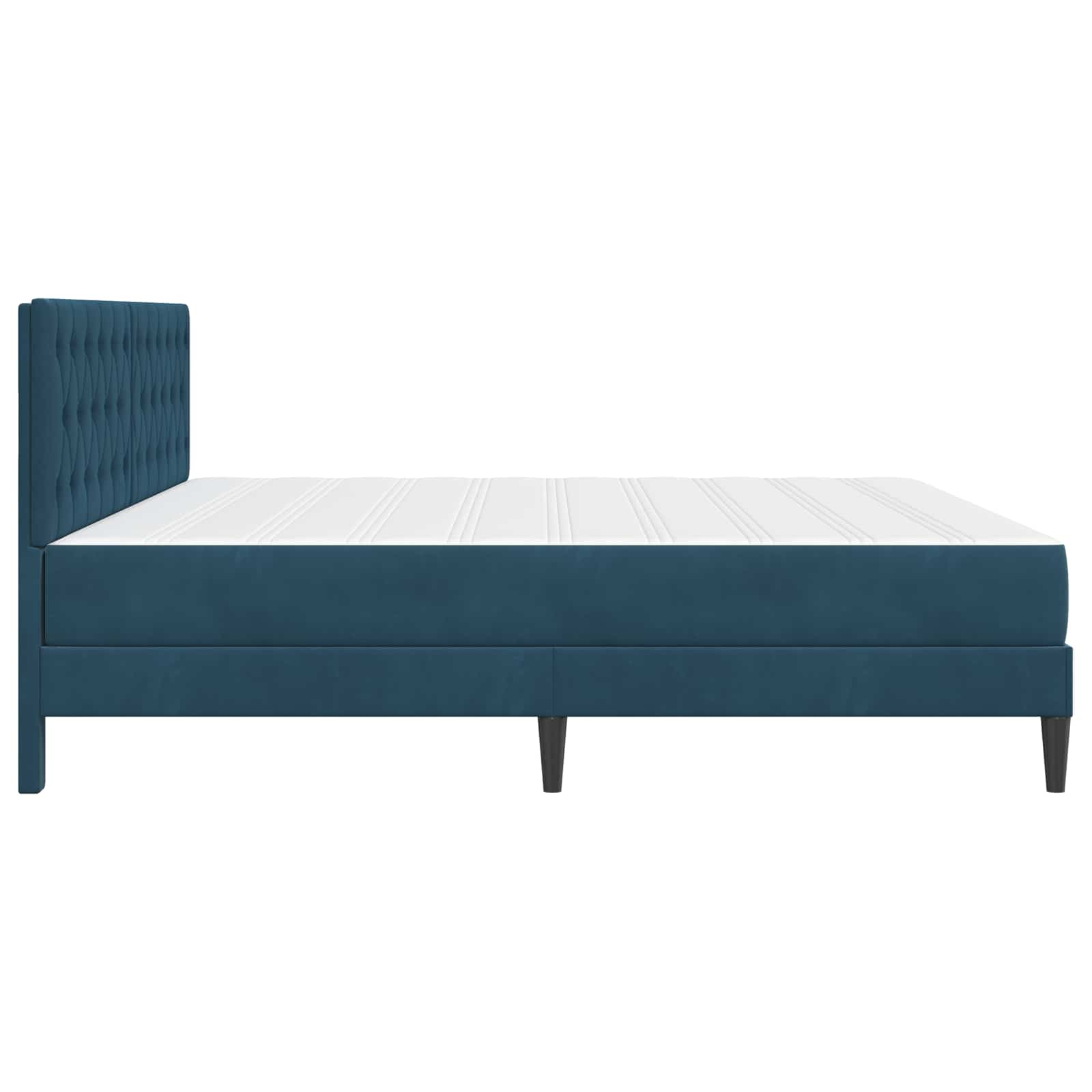 Bettgestell mit Matratze mit Kopfteil Hellgrau 80 x 200 cm Samt