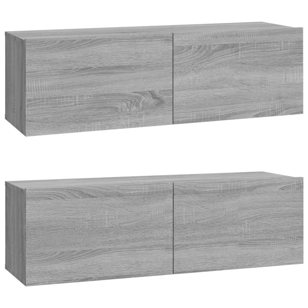 4-tlg. TV-Schrank-Set Sonoma-Eiche Holzwerkstoff