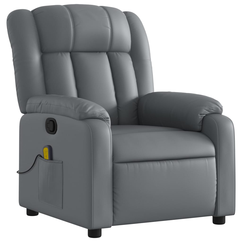 Massage-Relaxsessel, Kunstleder, Schwarz