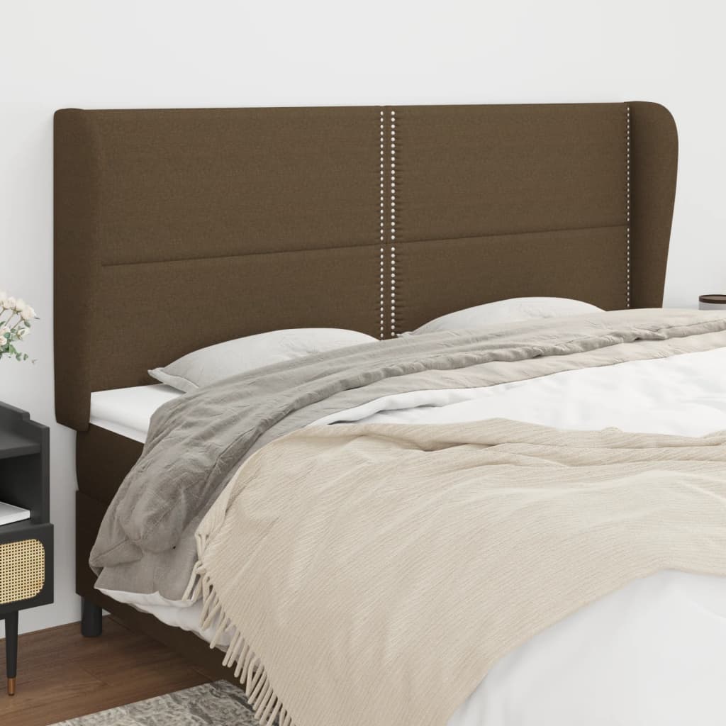 Kopfteil mit Ohren Dunkelgrau 83x23x78/88 cm Stoff