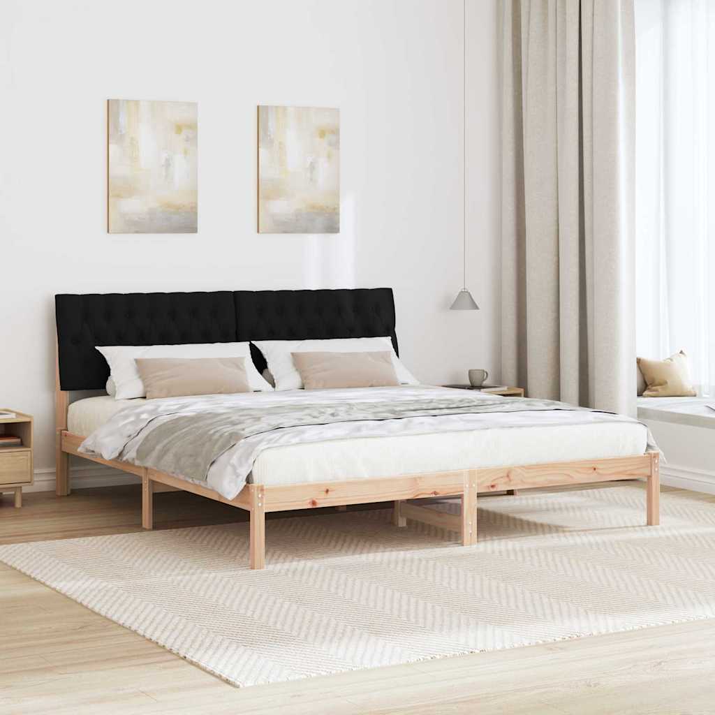 Bettgestell mit gepolstertem Kopfteil Braun 200 x 200 cm