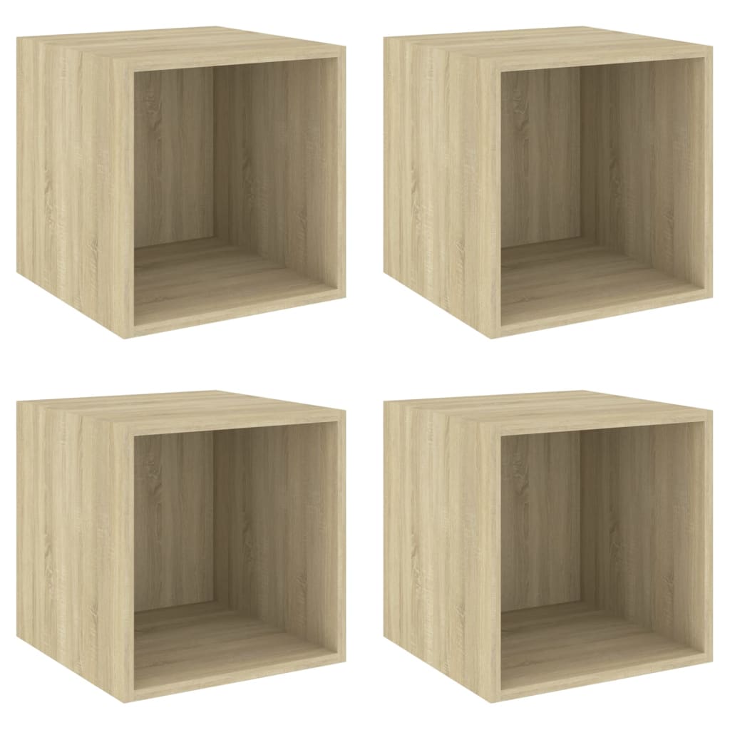 Wandschränke 2 Stk. Weiß 37x37x37 cm Holzwerkstoff