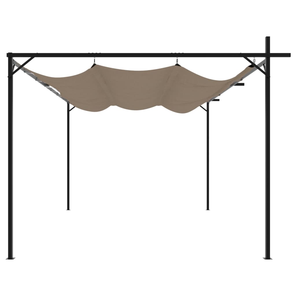 Pergola mit Schiebedach Creme 295x292x230 cm