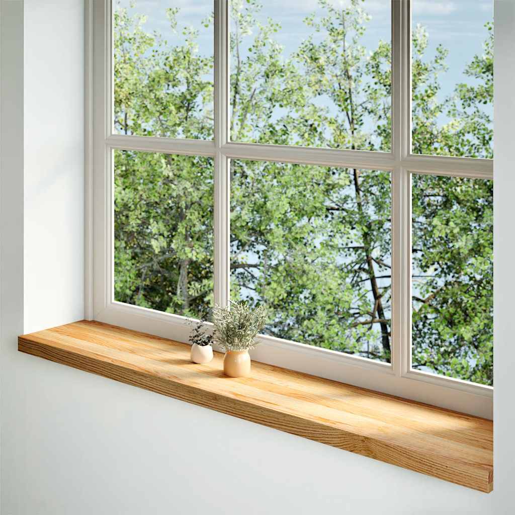 Fensterbänke 2 Stk. Unbehandelt 160x25x2 cm Massivholz Eiche