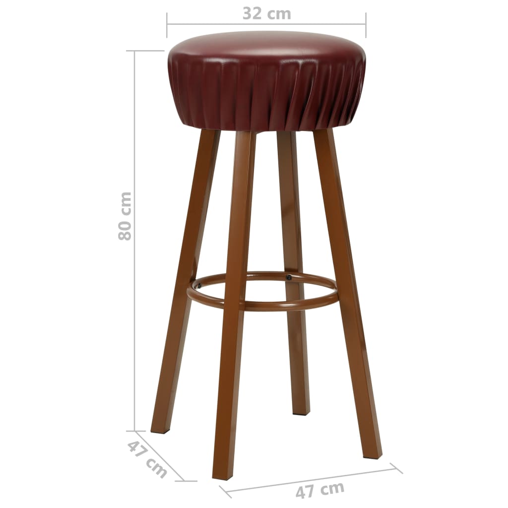 Barhocker 2 Stk. Schwarz Kunstleder