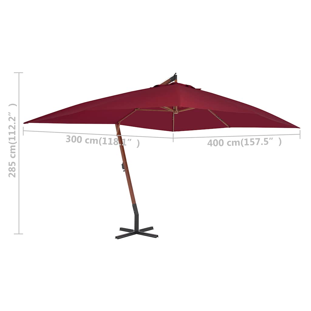 Ampelschirm Melia 300x400 cm Grün