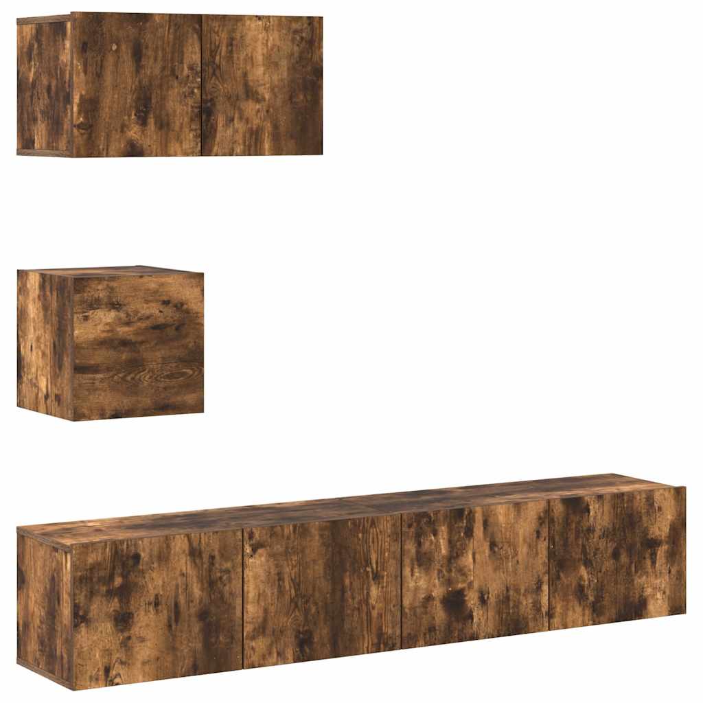 4-tlg. TV-Schrank-Set Sonoma-Eiche Holzwerkstoff