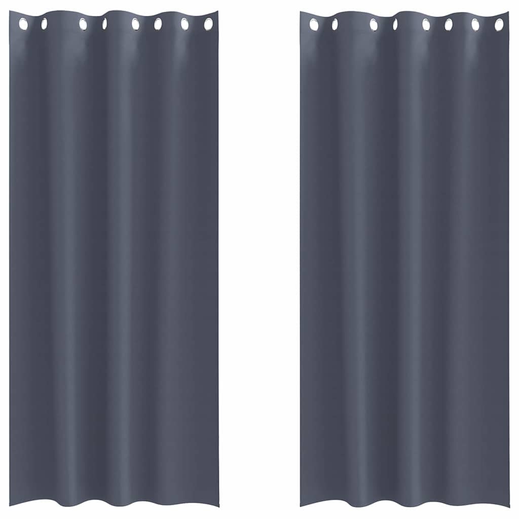 Verdunkelungs-Vorhänge mit Ringen 2 pcs Beige 140 x 140 cm