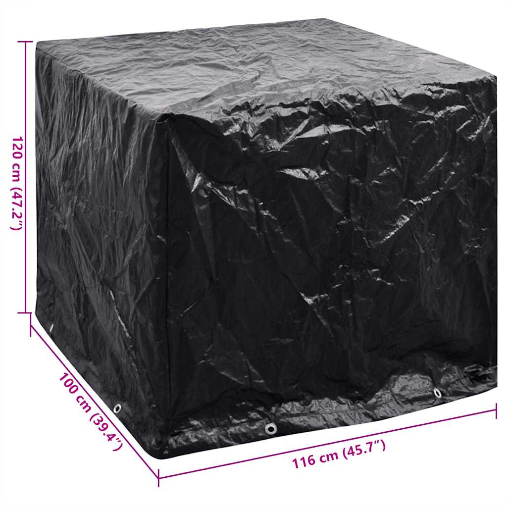 Abdeckung für IBC-Tank 8 Ösen 116x100x120 cm