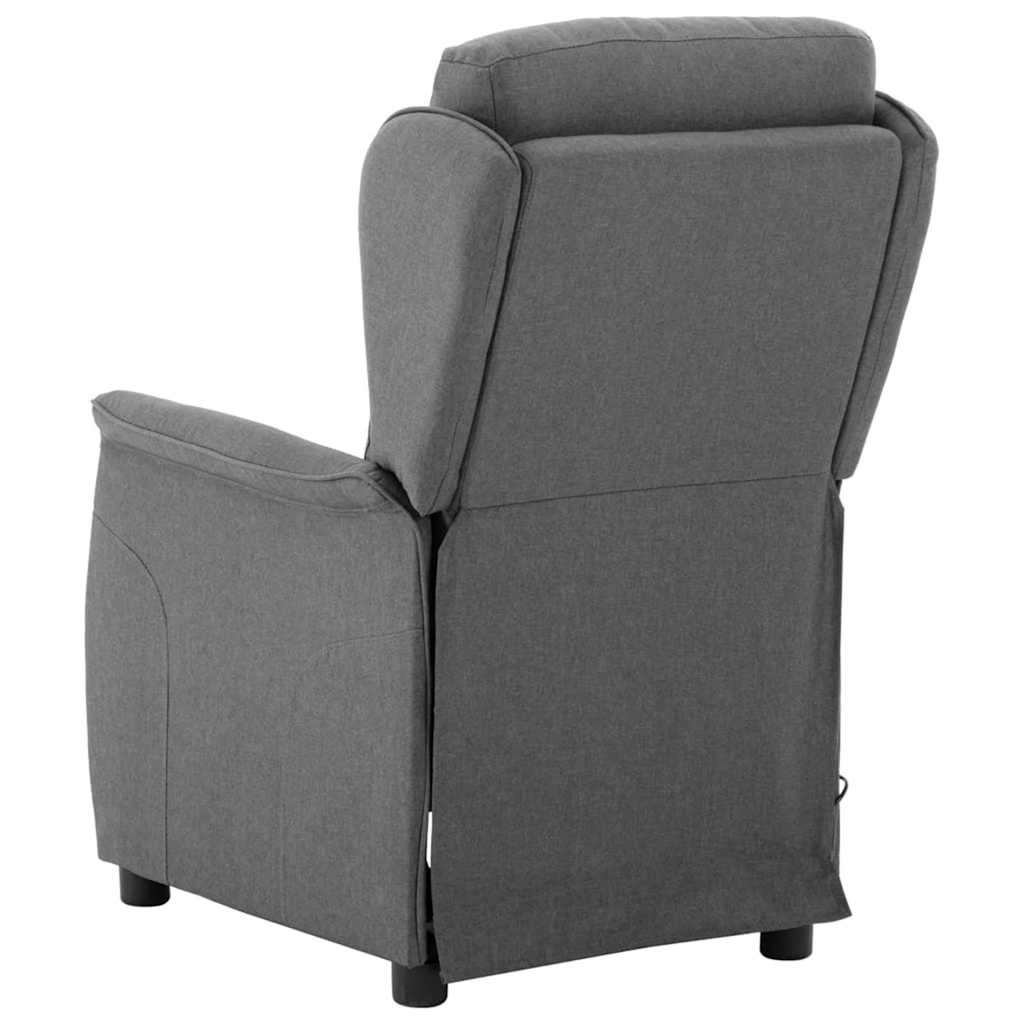 Massagesessel mit Kissen Hellgrau 93,5 x 67,5 x 101,5 cm Stoff