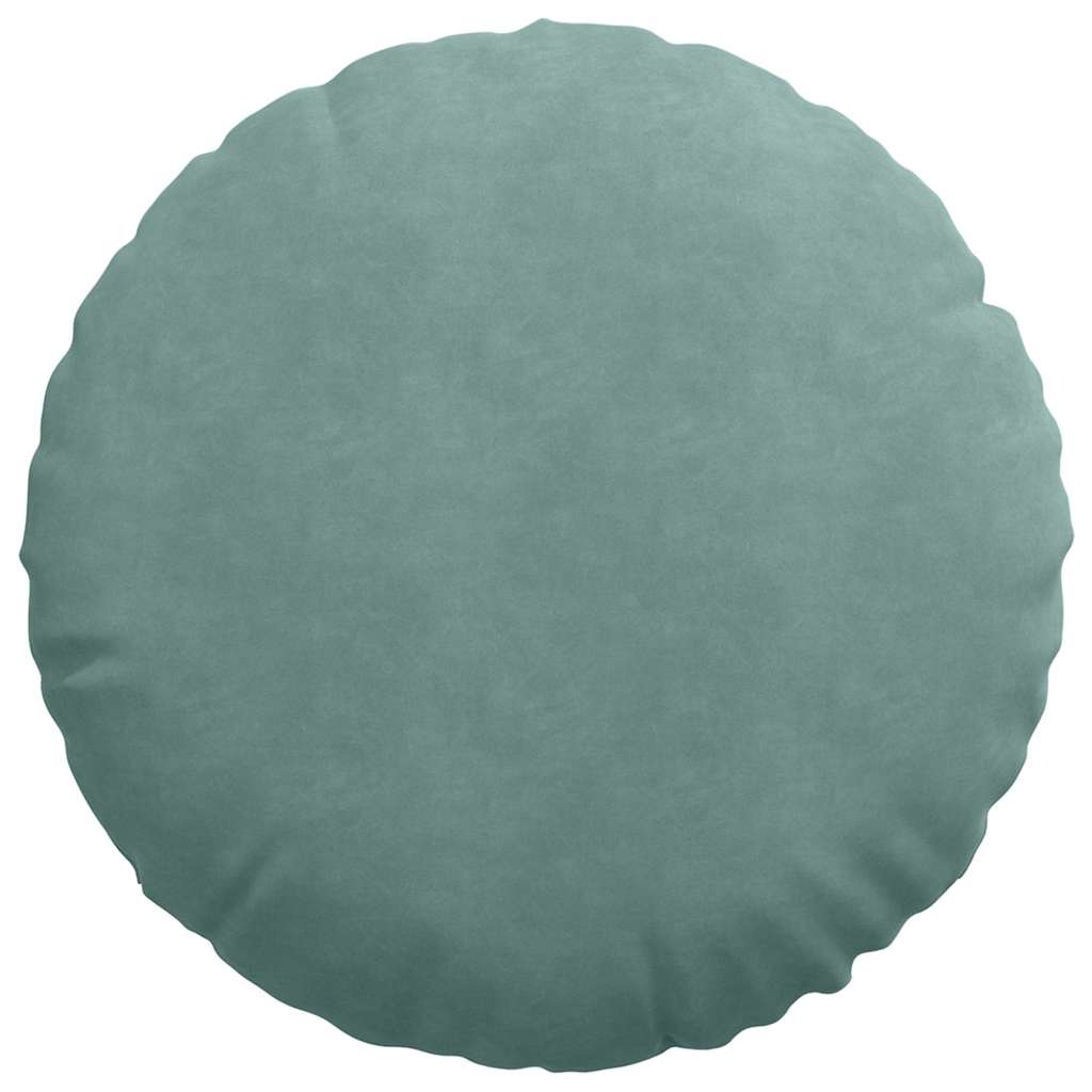 Sitzkissen 2 pcs Blau Ø30 x 13 cm Samt
