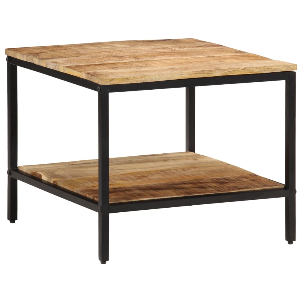 Couchtisch 45x45x35 cm Raues Massivholz Mango