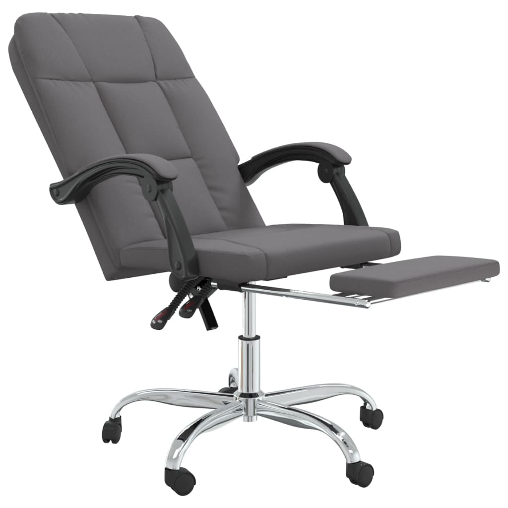 Bürostuhl mit Liegefunktion Schwarz Kunstleder