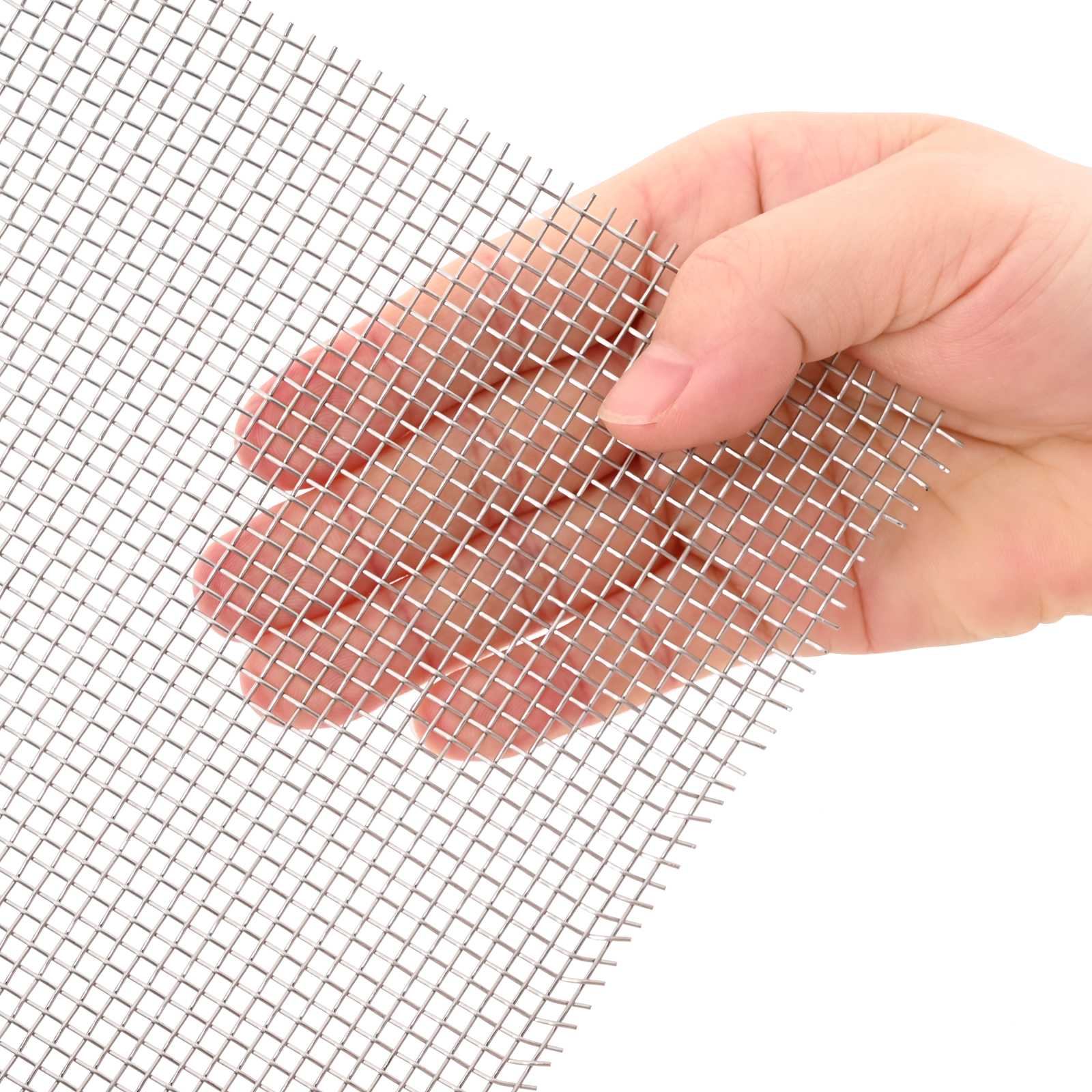 Mesh Bildschirm 20 x 500 cm 20 Mesh Edelstahl 201 Silber