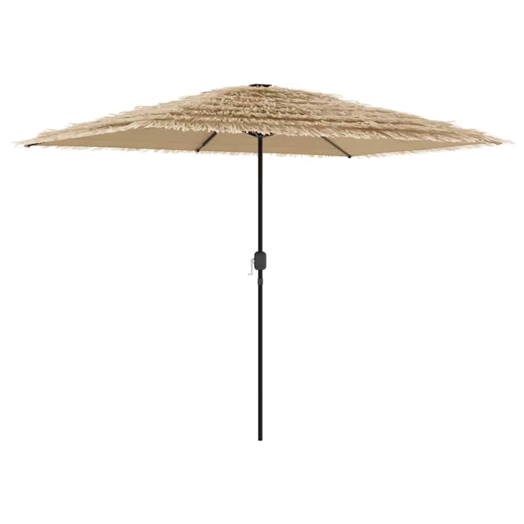 Sonnenschirm mit LED und Stahlmast Braun 248x248x248 cm