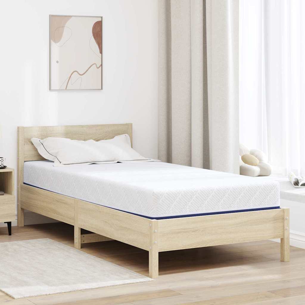 Matratze Weiß und Blau 80 x 160 cm Jacquard-Stoff