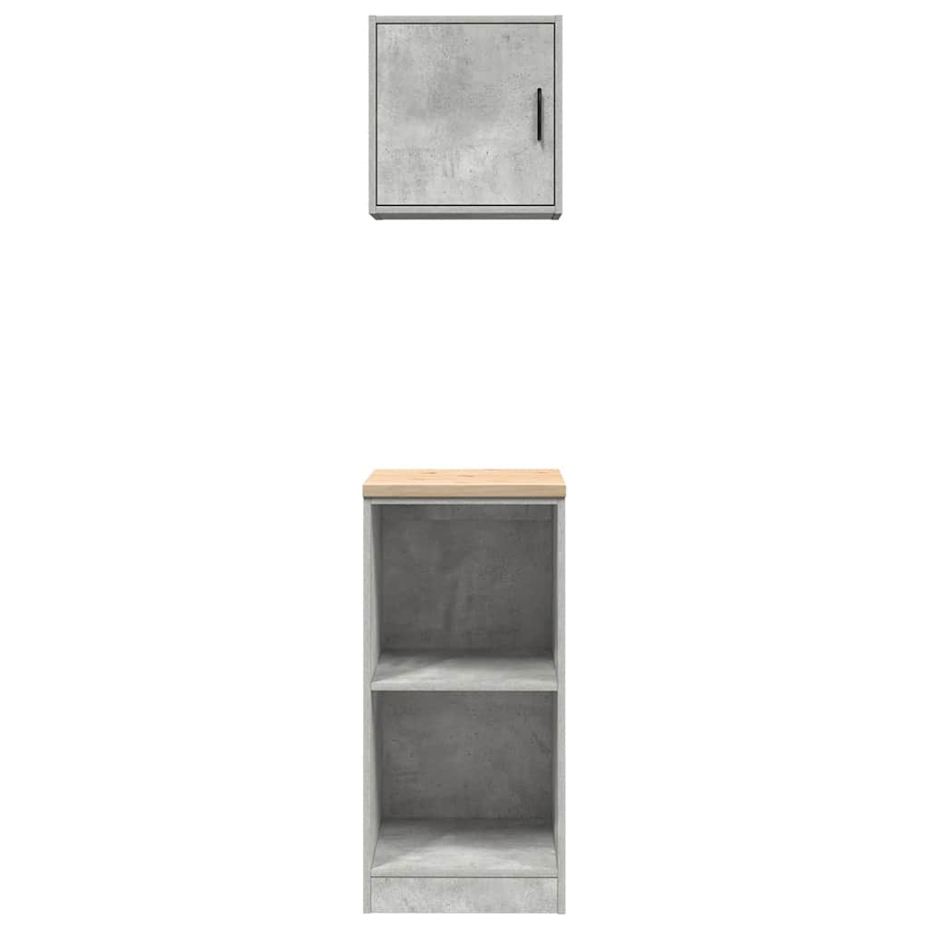 Garagenschränke 2 Stk. Schwarz Holzwerkstoff