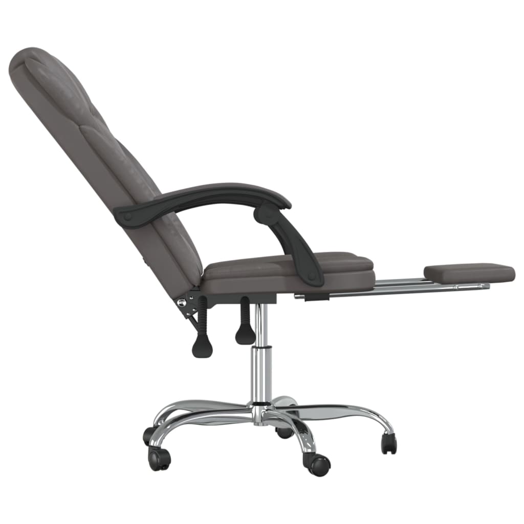 Bürostuhl mit Liegefunktion Schwarz Kunstleder