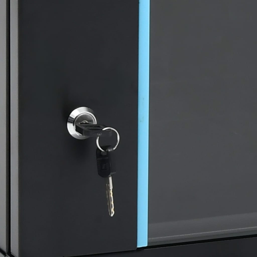 Netzwerkschrank mit Speicher Grau 60 x 45 x 28 cm Stahl