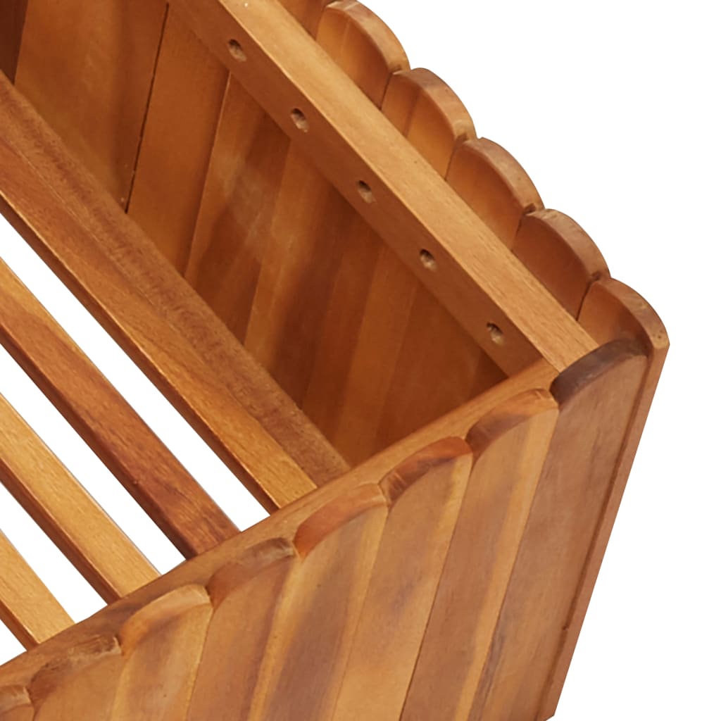 Garten-Hochbeet 50 x 30 x 25 cm Massivholz Akazie