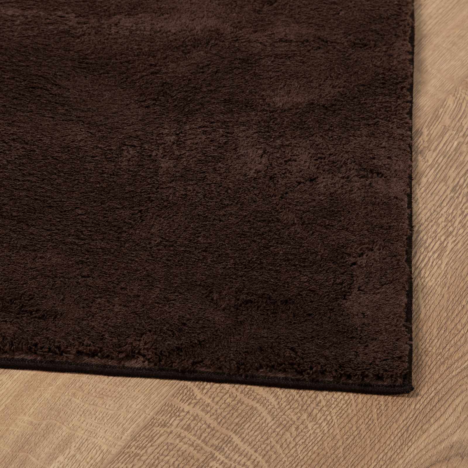 Teppich HUARTE Kurzflor Weich und Waschbar Anthrazit 60x110 cm