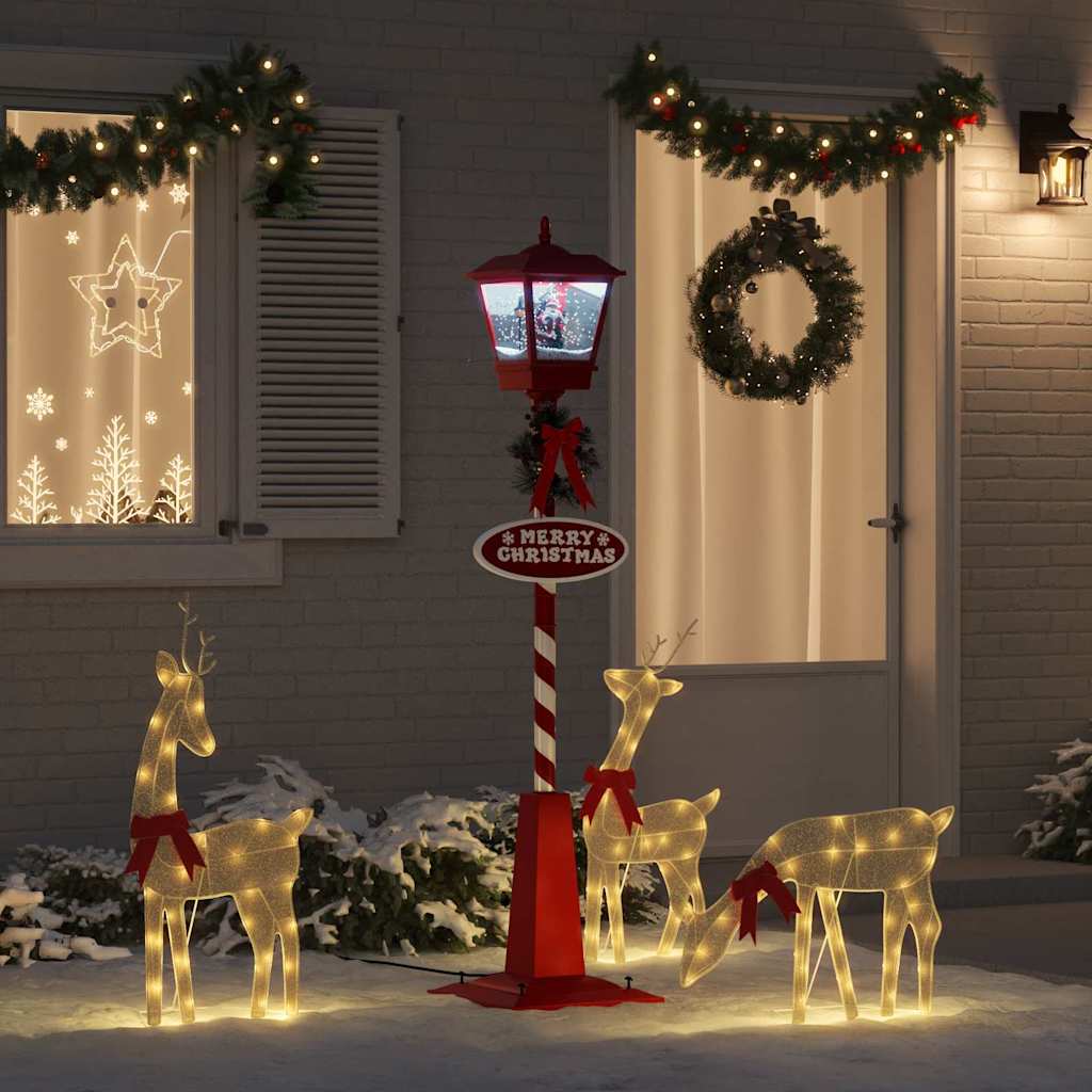Weihnachts-Straßenlampe mit Weihnachtsmann 180 cm LED