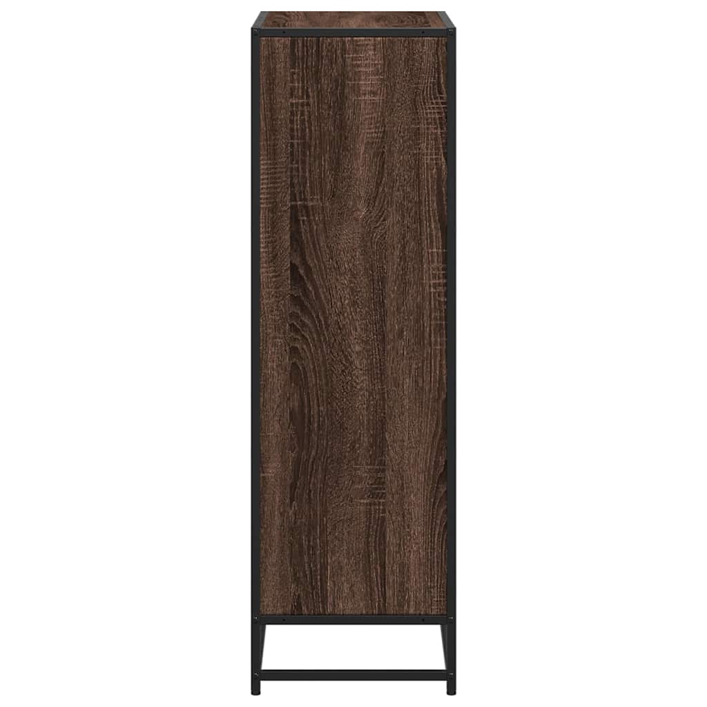 Bücherregal Schwarz 97,5x33x107,5 cm Holzwerkstoff und Metall