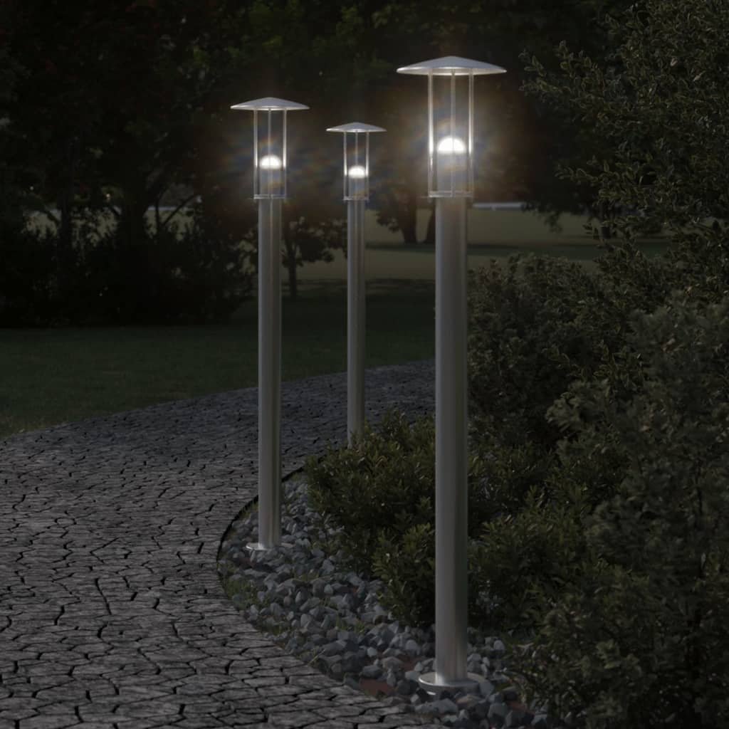 Wegeleuchte Silbern 60 cm Edelstahl