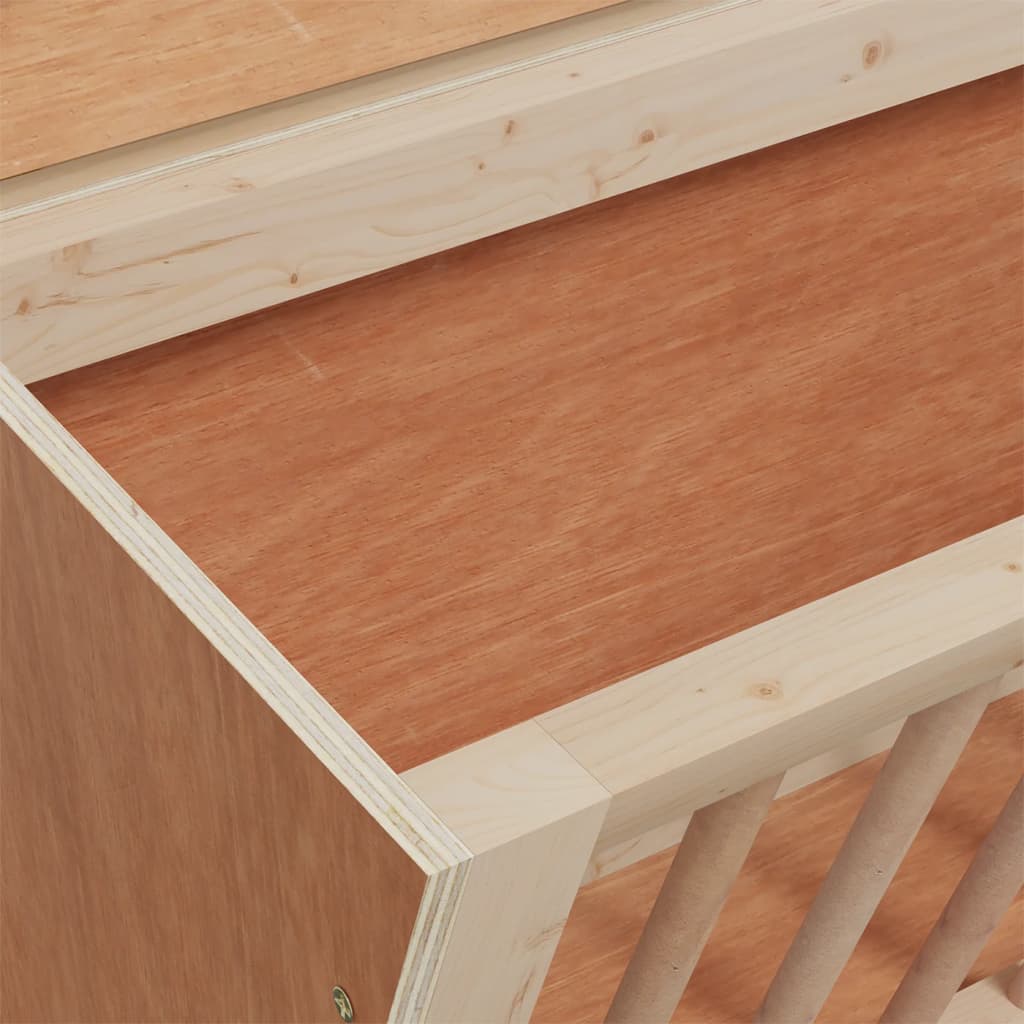 Heuraufe für Kaninchen 25x18,5x20,5 cm Massivholz Tanne