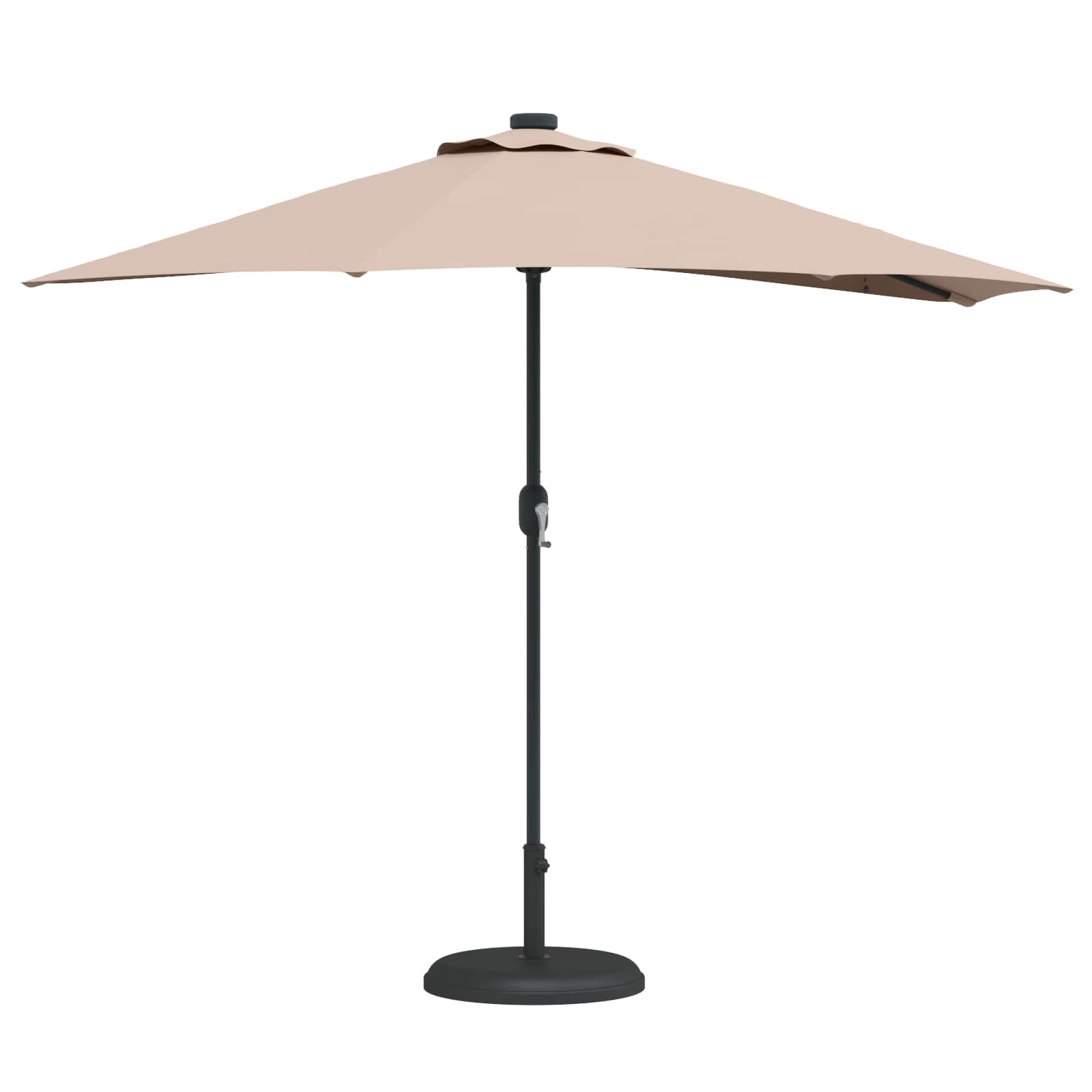 Garten-Sonnenschirm Sand 294 x 150 x 224 cm Polyester und Stahl