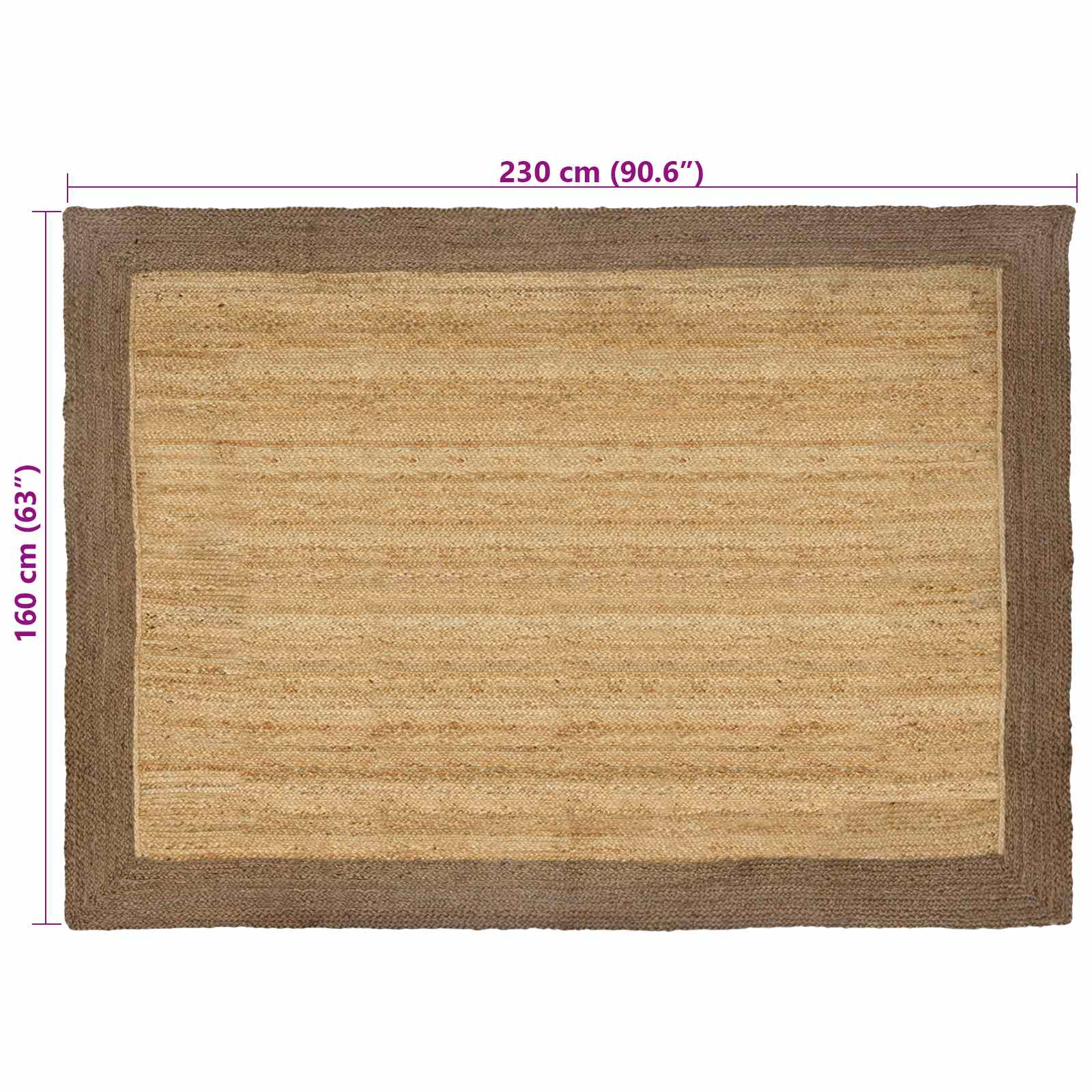 Bereichsteppiche Grau 60 x 110 cm Jute