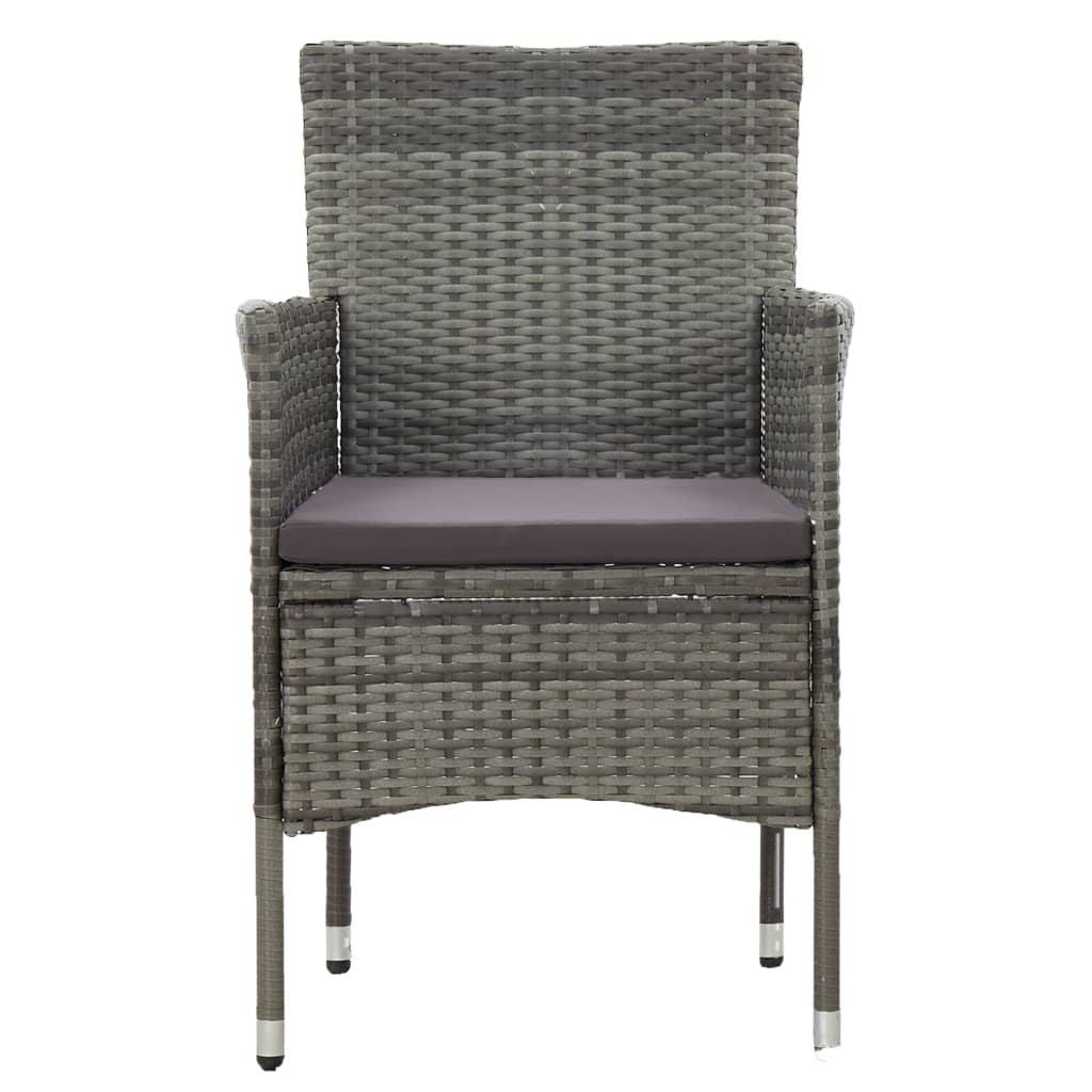 Garten-Essstühle 2 Stk. Poly Rattan Beige