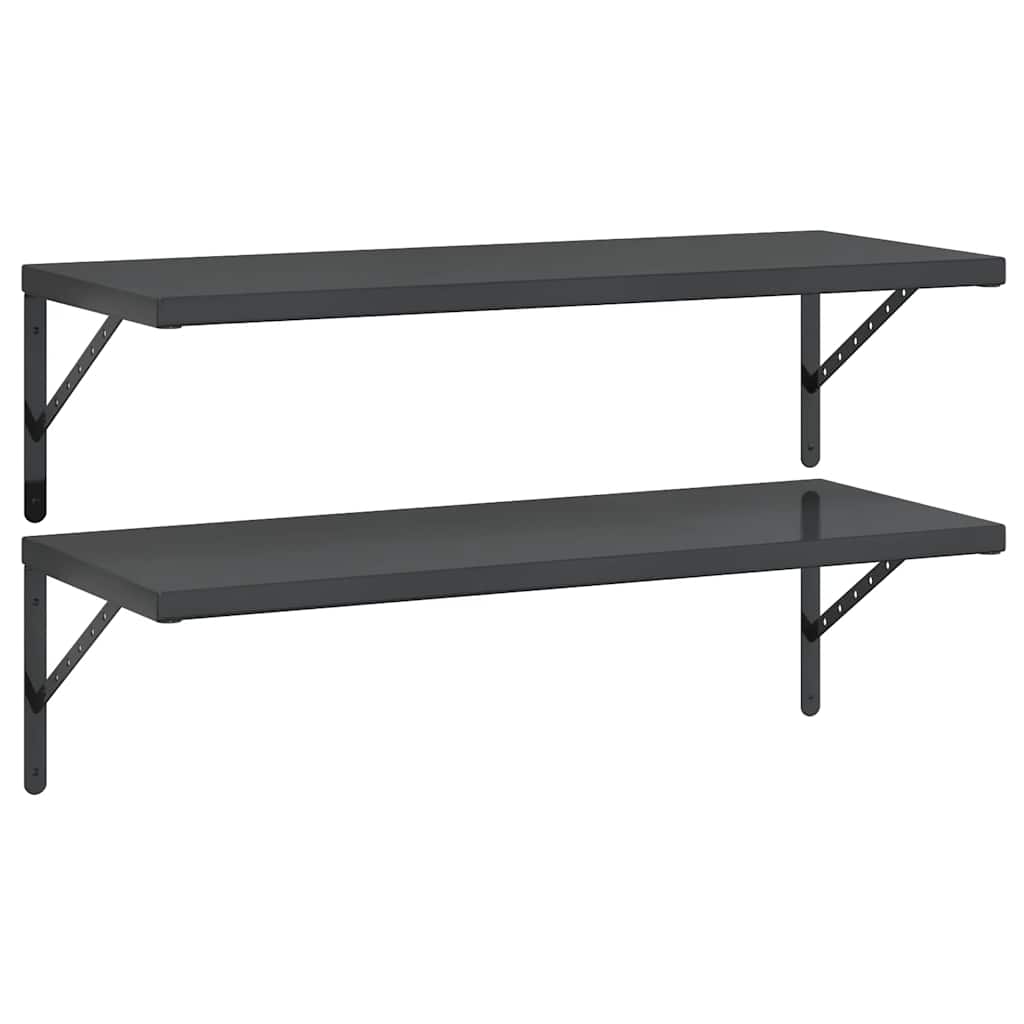 Wandregale 2 Stk. 100x40 cm Silbern Edelstahl