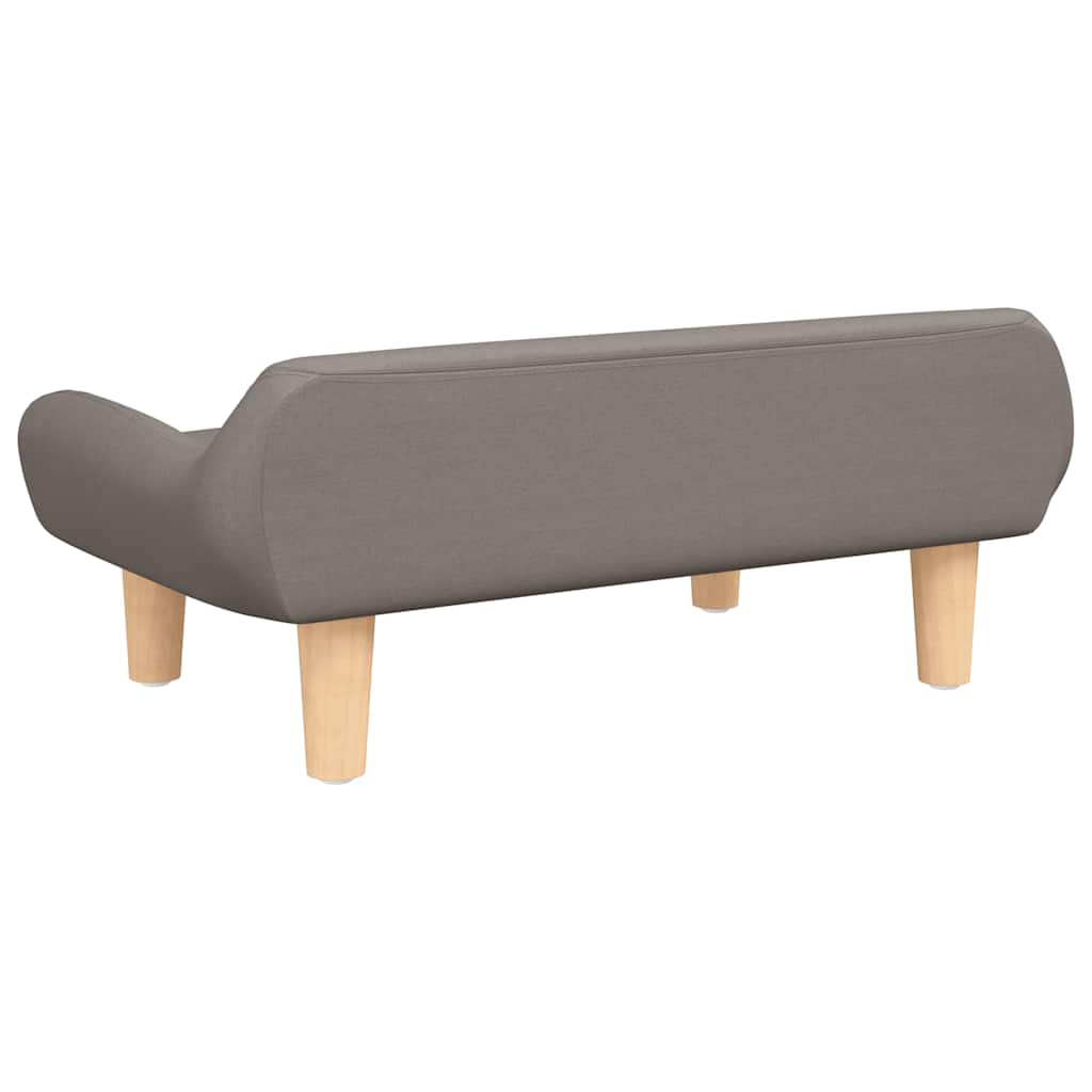 Kindersofa Creme 70x40x24 cm Stoff