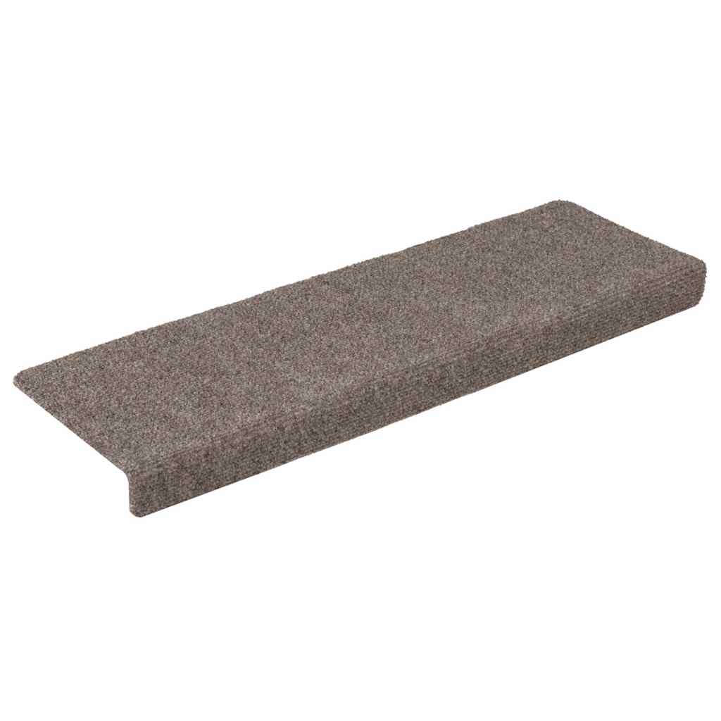 Stufenmatten Selbstklebend 15 Stk. 65x21x4 cm Hellbraun Rechteckiger Rand