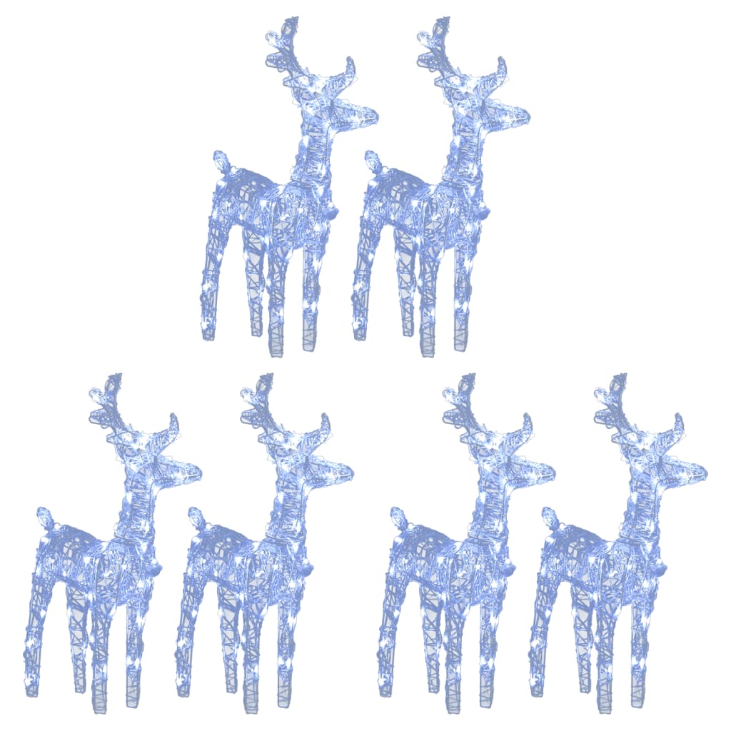 LED-Rentiere 4 Stk. Blau 160 LEDs Acryl