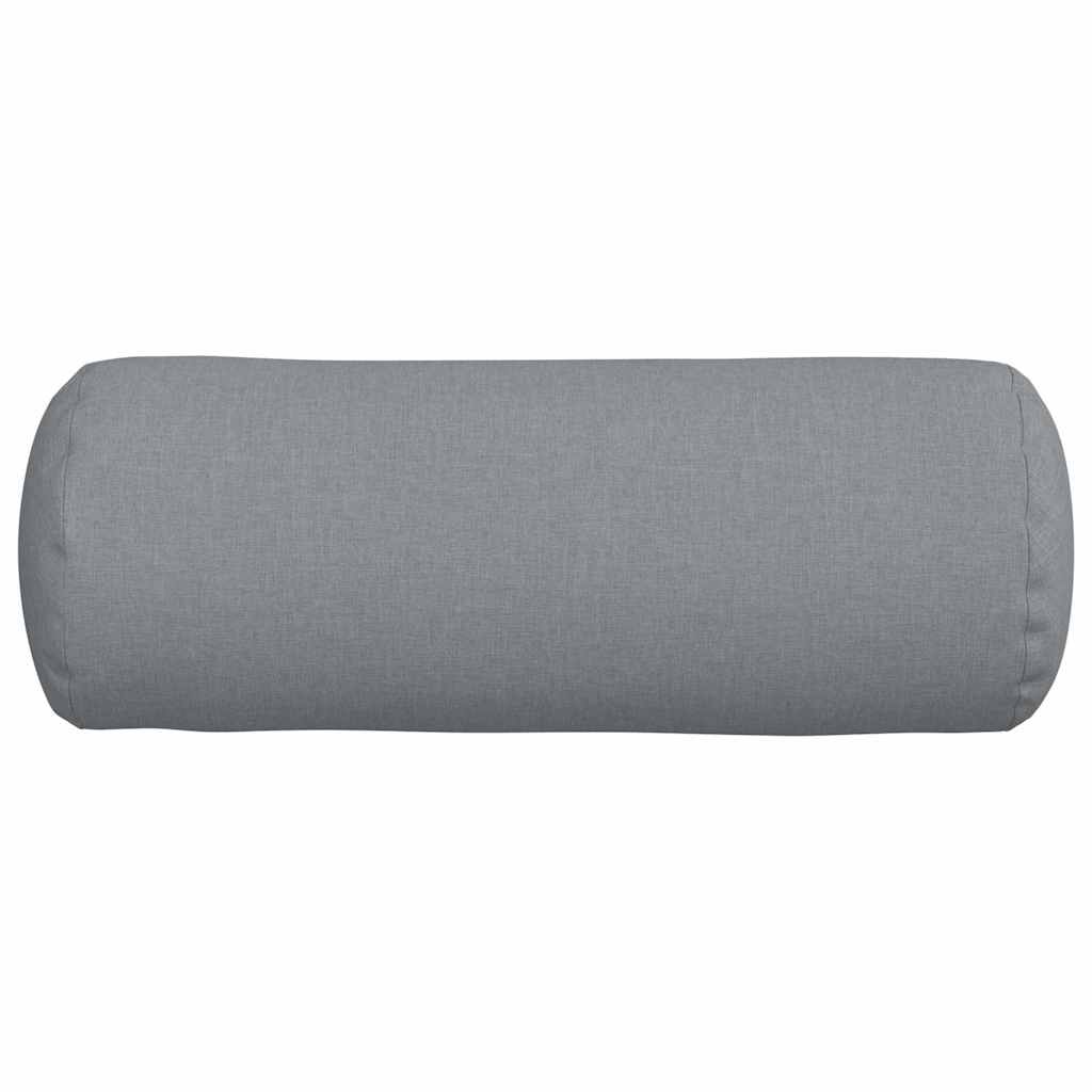 Bolsterkissen 2 Stück Hellgrau Ø 15 x 40 cm Stoff