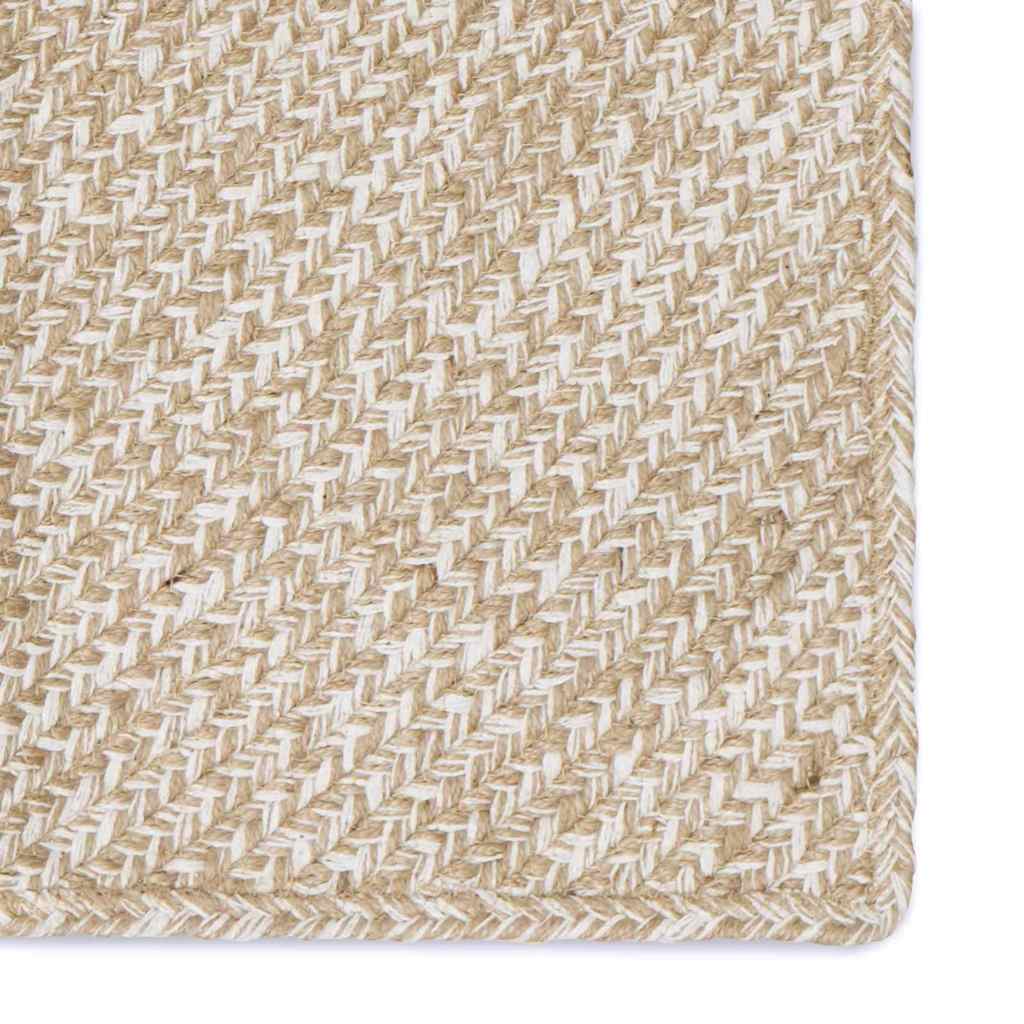 Bereichsteppiche Natürlich und Weiß 60 x 250 cm Jute