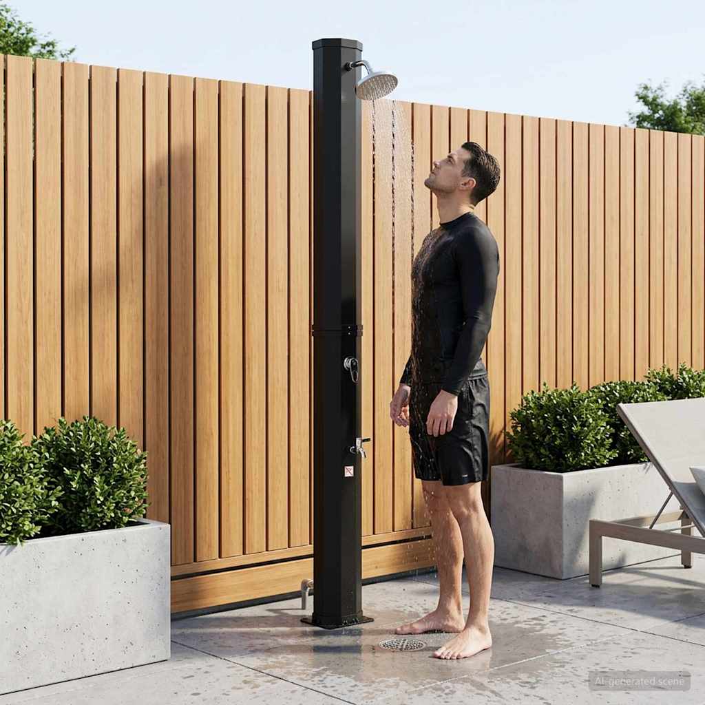 Solardusche mit Duschkopf und Wasserhahn 40 L
