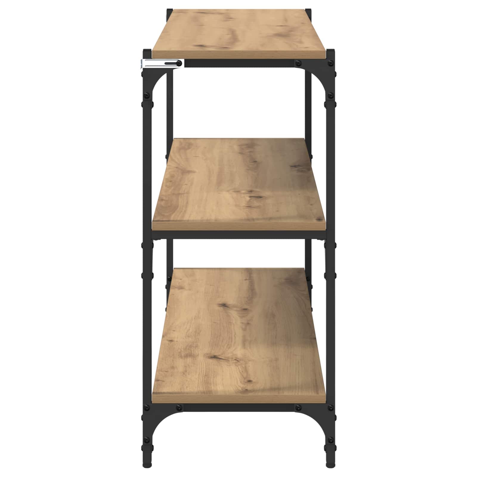 Bücherregal Schwarz 40x33x70,5 cm Holzwerkstoff und Stahl